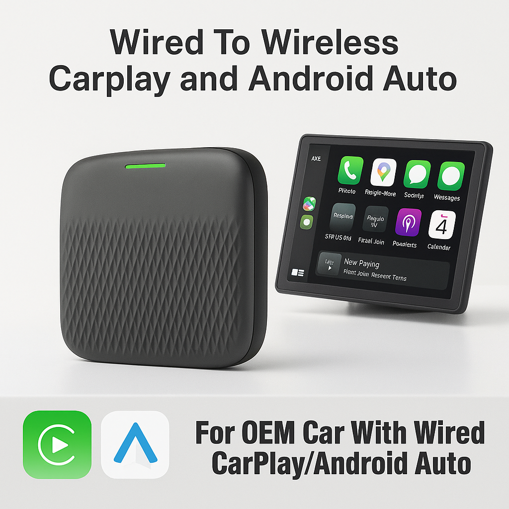 CarPlay Wireless Android Auto 2 In 1 Car Ai Box For Peugeot Audi Buick Cadillac Chery Chevrolet Ford GMC Haval Honda Jeep Kia