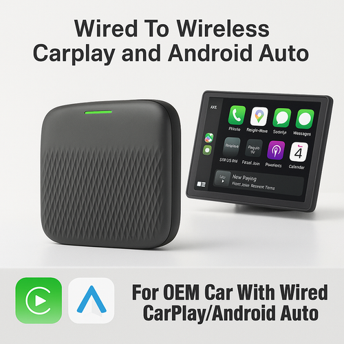 CarPlay Wireless Android Auto 2 In 1 Car Ai Box For Peugeot Audi Buick Cadillac Chery Chevrolet Ford GMC Haval Honda Jeep Kia