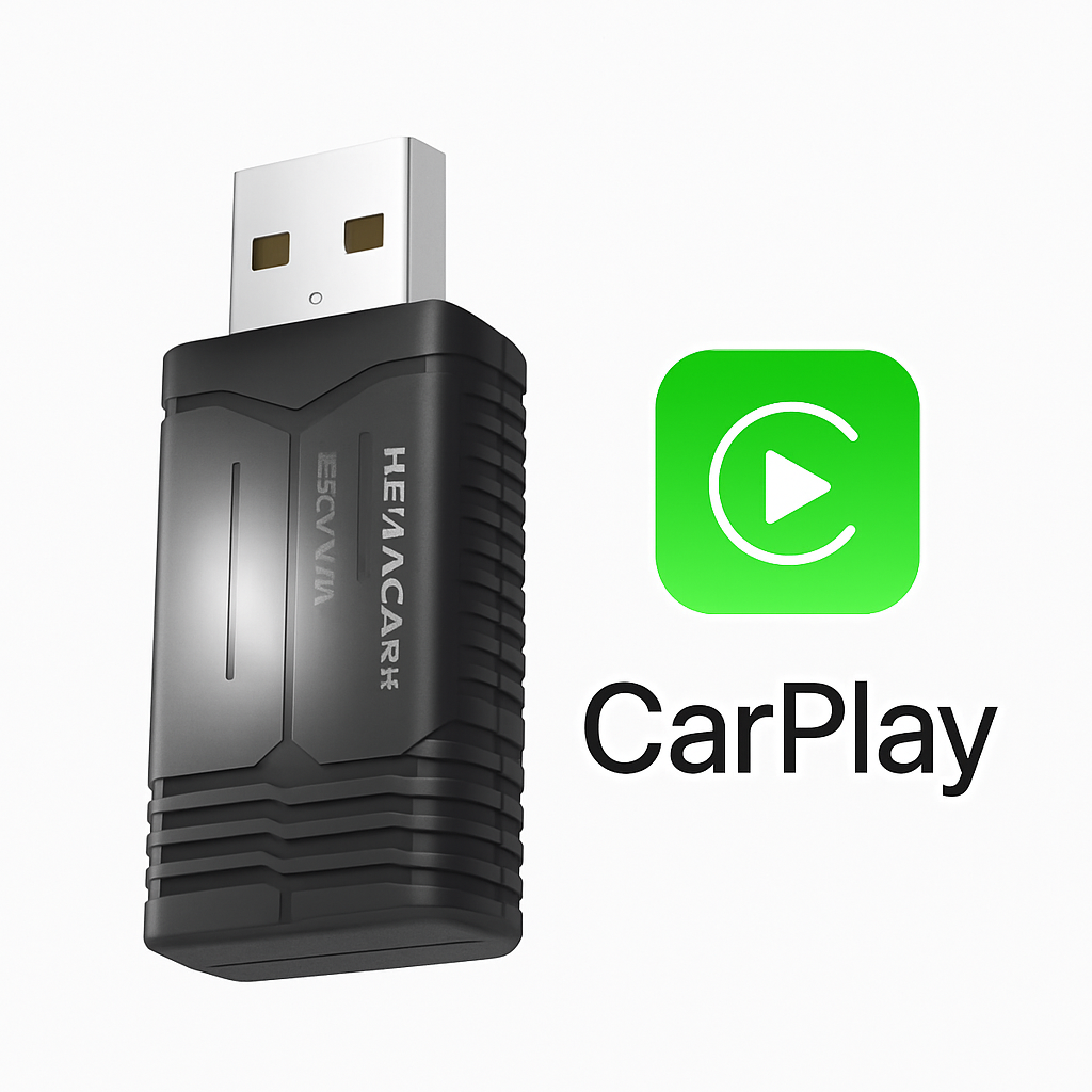 HEYINCAR Baidu Carlife to Carplay Wireless Adapter Auto Connect, Supports Online Music, Map Navigation